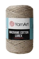 Macrame Cotton Lurex makramé šnúrka 735 béžová zlatá Macrame Cotton Lurex makramé šnúrka 735 béžová zlatá