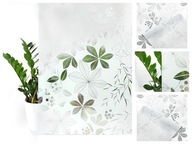 Okenná fólia na ochranu dekorácie matný vzor listov