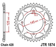 JT JTR1874.59 ZADNÉ OZUBENÉ KOLO JT JTR1874.59 ZADNÉ OZUBENÉ KOLO