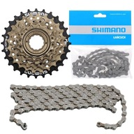 MF-TZ50 6-rýchlostná voľnobežka 14-28T + reťaz Shimano HG40 114 článkov MF-TZ50 6-rýchlostná voľnobežka 14-28T + reťaz Shimano HG40 114 článkov