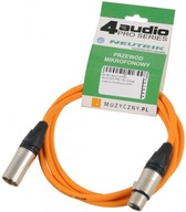 4Audio MIC PRO 1,5m oranžový mikrofónový kábel