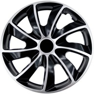 QUAD BICOLOR HUBCAPS 17 palcov STRIEBORNÁ ČIERNA 4x KUS QUAD BICOLOR HUBCAPS 17 palcov STRIEBORNÁ ČIERNA 4x KUS