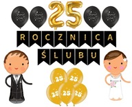 Sada balónov 25. výročie svadby Strieborné výročie Sada balónov 25. výročie svadby Strieborné výročie
