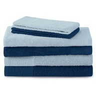 Absorpčné uteráky, sada 6 ks, modré, vyrobené z bavlny Absorpčné uteráky, sada 6 ks, modré, vyrobené z bavlny