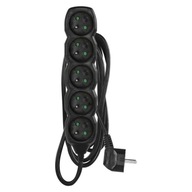 EMOS PREdlžovací kábel PC0513 3m 5 ZÁSUVKY ČIERNA PVC 1mm2 EMOS PREdlžovací kábel PC0513 3m 5 ZÁSUVKY ČIERNA PVC 1mm2
