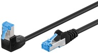 LAN Patchcord kábel CAT 6A S/FTP 1x90 čierny 5m LAN Patchcord kábel CAT 6A S/FTP 1x90 čierny 5m