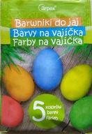 Farbivá na kraslice, veľkonočné vajíčka 5 farieb