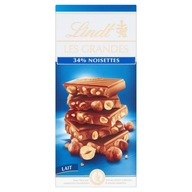 Lindt Les Grandes oriešková mliečna čokoláda 150g Lindt Les Grandes oriešková mliečna čokoláda 150g