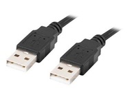 LANBERG kábel USB-A M/M 2.0 1.0m čierny LANBERG kábel USB-A M/M 2.0 1.0m čierny