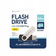 PENDRIVE PLATINET ROTARY 64GB USB 2.0 PENDRIVE PLATINET ROTARY 64GB USB 2.0