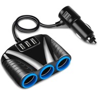 CIGARETOVÝ ZAPAĽOVAČ ZÁSUVKA ROZDEĽOVAČ 12V 24V USB 3.1A CIGARETOVÝ ZAPAĽOVAČ ZÁSUVKA ROZDEĽOVAČ 12V 24V USB 3.1A