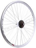 Koleso 24 Zadné strieborné ALU + 7rýchlostná voľnobežka Shimano Koleso 24 Zadné strieborné ALU + 7rýchlostná voľnobežka Shimano