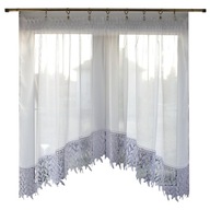 KUCHYNSKÁ ZÁCLONA, voál s guipure, TRANGS 300x100 vysoká KUCHYNSKÁ ZÁCLONA, voál s guipure, TRANGS 300x100 vysoká