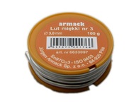 Armack mäkká spájka č.3 S-Sn97Cu3 3mm 100g Armack mäkká spájka č.3 S-Sn97Cu3 3mm 100g