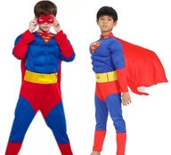 SUPERMAN ŠATY KOSTÝM SO SVALMI r98/104 S SUPERMAN ŠATY KOSTÝM SO SVALMI r98/104 S