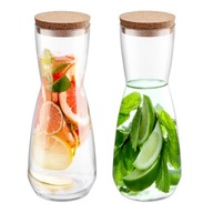 2x Karafa Sklenený džbán na limonádové nápoje s korkom Altom Design 1,1 l 2x Karafa Sklenený džbán na limonádové nápoje s korkom Altom Design 1,1 l