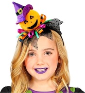 Čelenka - tekvicová vychytávka v halloweenskom kostýme s klobúkom Čelenka - tekvicová vychytávka v halloweenskom kostýme s klobúkom