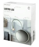 LED podsvietené biele oválne tenké zrkadlo