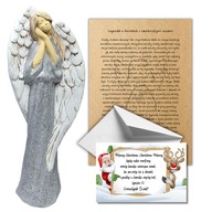 Figúrka anjela Veľký Ornament Darček k narodeninám Vianoce Figúrka anjela Veľký Ornament Darček k narodeninám Vianoce