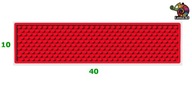 BAR MAT DRIPPER XS 10x40 RED - LEMA3D BAR MAT DRIPPER XS 10x40 RED - LEMA3D
