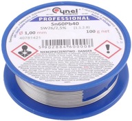 Spájkovací cín s tavidlom SW26, Cynel, 1 mm, 100 g, TIN 1/100 Spájkovací cín s tavidlom SW26, Cynel, 1 mm, 100 g, TIN 1/100