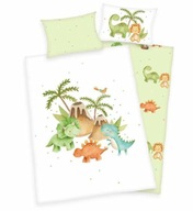 Bavlnené obliečky 100x135 Dino dinosaurs white se H23