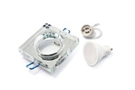 SADA HALOGÉNOVÁ SKLENENÁ LAMPA + LED 5W + GU10 SADA HALOGÉNOVÁ SKLENENÁ LAMPA + LED 5W + GU10