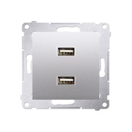 USB ZÁSUVKA DVOJITÁ NABÍJAČKA SILVER SIMON 54 USB ZÁSUVKA DVOJITÁ NABÍJAČKA SILVER SIMON 54