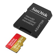 Pamäťová karta microSD SanDisk Extreme 64 GB A2 U3