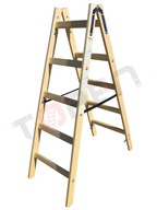 Siedlewski obojstranný drevený rebrík s 2x5 impregnovanými priečkami