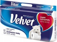 Jemný biely zamatový toaletný papier – 8 kotúčov Jemný biely zamatový toaletný papier – 8 kotúčov