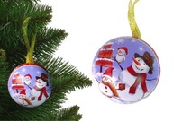 Vianočná kovová ozdoba na vianočný stromček Snehuliak