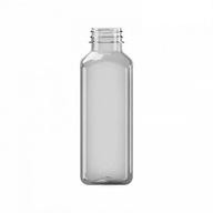 Štvorcová PET fľaša, bezfarebná, 330ml, 100 ks. Štvorcová PET fľaša, bezfarebná, 330ml, 100 ks.