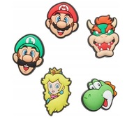 CROCS JIBBITZ CHARMS SUPER MARIO PINS 5-BAL CROCS JIBBITZ CHARMS SUPER MARIO PINS 5-BAL