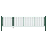 VidaXL Oceľová plotová brána 350x75 cm s VidaXL Oceľová plotová brána 350x75 cm s