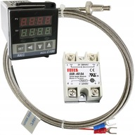 OVLÁDAČ REX C100 + SSR 40A + K M6 SKRUTKOVÝ SNÍMAČ OVLÁDAČ REX C100 + SSR 40A + K M6 SKRUTKOVÝ SNÍMAČ