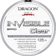 Spletená šnúra Dragon Invisible CLEAR 0,12 mm 10,6 kg