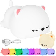SILIKÓNOVÁ NOČNÁ LAMPA 16 FARIEB SVETLA NASTAVITEĽNÉ RGB LED SPIACI MEDVEĎ SILIKÓNOVÁ NOČNÁ LAMPA 16 FARIEB SVETLA NASTAVITEĽNÉ RGB LED SPIACI MEDVEĎ