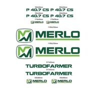 Sada informačných nálepiek na stroj MERLO TURBOFARMER P 40,7 CS P Sada informačných nálepiek na stroj MERLO TURBOFARMER P 40,7 CS P
