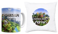 SET HRNEK + VANKÚŠ MINECRAFT DARČEK + MENO SET HRNEK + VANKÚŠ MINECRAFT DARČEK + MENO