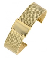 JK IPG zlatý 12 mm sieťovaný náramok na hodinky