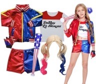 HARLEY QUINN JOKER OUTFIT PAROCHŇA TYČ NA KARNEVALOVÝ PLES 134/140 HARLEY QUINN JOKER OUTFIT PAROCHŇA TYČ NA KARNEVALOVÝ PLES 134/140