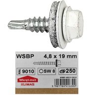 Farmárske skrutkovacie sponky WSBP 4,8x19 RAL 9010