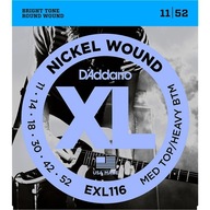 Struny pre elektrickú gitaru D'addario EXL116 11-52 Struny pre elektrickú gitaru D'addario EXL116 11-52
