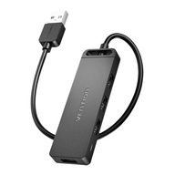 USB 2.0 hub so 4 portami a Vention 0,15 m napájacím zdrojom USB 2.0 hub so 4 portami a Vention 0,15 m napájacím zdrojom