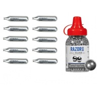 SADA oceľových brokov BB 4,5 mm 1500 + 10 CO2 kapsúl SADA oceľových brokov BB 4,5 mm 1500 + 10 CO2 kapsúl