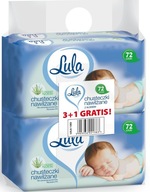 LULA DETSKÉ VLHČENÉ Utierky S ALOE 4x72 ks LULA DETSKÉ VLHČENÉ Utierky S ALOE 4x72 ks