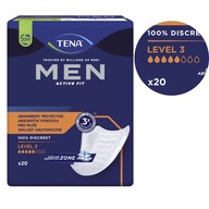 TENA MEN LEVEL 3 Anatomické vložky, 20 ks. TENA MEN LEVEL 3 Anatomické vložky, 20 ks.