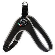 Postroj pre psa Jack Russell Shiba M 43-58cm TRE PONTI čierny S REFLEXNÝMI Postroj pre psa Jack Russell Shiba M 43-58cm TRE PONTI čierny S REFLEXNÝMI