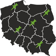 Nálepka na stenu mapa Poľska 100 cm + fixky Nálepka na stenu mapa Poľska 100 cm + fixky